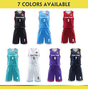 Uniforme de baloncesto de secado rápido para hombre, ligero y transpirable, con logotipo personalizado, estilo de juego de impresión de nombre de jugador de equipo - Product Image 3