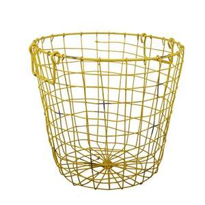 Handmade Decorative Iron <b>Basket</b> <b>For</b> <b>Storage</b> And Display In Home Kitchen <b>Bathroom</b> Bedroom And Office Area Setup - Product Image 1