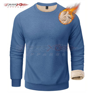 Sudadera de mezcla de algodón Sherpa Fleece cálida para hombre con cierre de cremallera y forro interior suave Sudadera elegante de Sherpa Fleece para hombre - Product Image 1