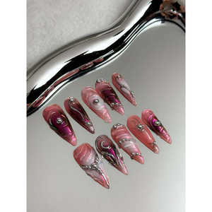 Ongles autocollants Neon Eclipse à effet pailleté ultraviolet avec adhésif durable pour nail art - Product Image 1