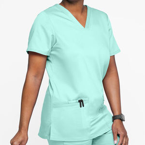 เครื่องแบบแพทย์สำหรับผู้หญิงเครื่องแบบแพทย์ถักนิตติ้งชุดพยาบาลขัดผิวนุ่มซักได้ป้องกันริ้วรอยตามสั่ง - Product Image 1