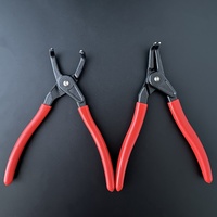 7 Inch Industrial Grade Ring Pliers 90 Degree Elbow Fixed Precision Caliper Steel Toggle Clamps 16-60mm Capacity 1.8mm Tip Dia