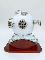 Vintage dix-huit pouces marine Mark V blanc Divers casque Antique Morse plongée en haute mer produit sportif promotionnel