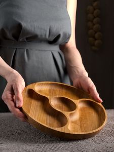 Caja de Madera Pulida de 4 Compartimentos para Frutos Secos con Decoración de Mesa - Product Image 2