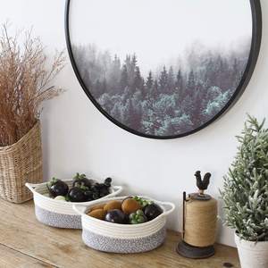 Durable <b>Basket</b> Cotton Rope, <b>Large</b> Blanket <b>Basket</b> Laundry Hamper <b>for</b> Throws, Pillows, Blanket OEM Made in Vietnam - Product Image 2