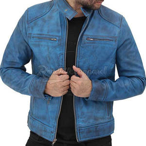 Veste en cuir pour hommes automne hiver meilleure qualité veste en cuir pour hommes veste en cuir véritable pour hommes - Product Image 4