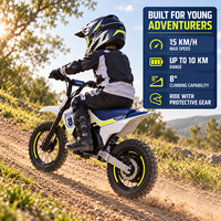 Moto électrique tout-terrain pour enfants 14V Vitesse maximale de 15 km/h