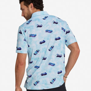 Chemise de golf pour homme anti-rides en coton 100% avec patte de boutonnage - Design classique et élégant pour les amateurs de golf - Product Image 2