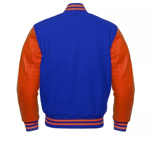 Veste Letterman d'université unisexe pour hommes, manteau américain décontracté de loisirs, manches en polaire imperméable et coupe-vent - Product Image 4