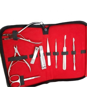 Podología Podológica herramienta para el cuidado de los pies Acero inoxidable 7 en 1 cortaúñas encarnadas uñas gruesas eliminación caja de instrumentos de Podología - Product Image 2