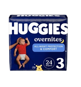 Couches pour bébés Huggies Overnites de haute qualité, confortables et douces, toutes tailles pour les nouveau-nés et les nourrissons - Product Image 4