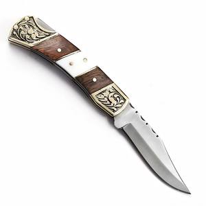 Couteau pliant en acier inoxydable avec manche en bois, étui en cuir personnalisé, couteau de poche EDC pour la chasse et le camping, 7 pouces, support ODM OEM - Product Image 3