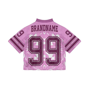 เสื้อฟุตบอลสไตล์วินเทจอเมริกันแบบสั่งทำพิเศษ ฝรั่งเศส ทรงโอเวอร์ไซส์ ผ้าถักตาข่าย คอวี ทรงครอป ทรงบ็อกซี่ เสื้อฟุตบอลตาข่ายสำหรับผู้ชาย - Product Image 2