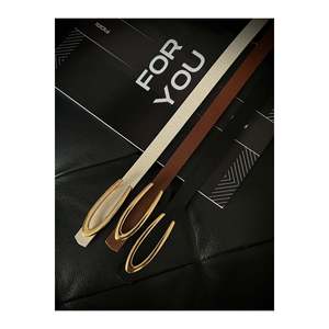 Offre spéciale 3 pièces : ceinture fine à boucle longue pour femme, ceinture pour veste, ceinture pour chemise, ceinture pour robe - Noir-brun-beige - Product Image 4