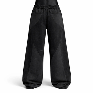 Pantalon de survêtement tendance de haute qualité pour l'hiver, double couche, taille ajustable, personnalisable, avec doublure polaire et cordon de serrage - Product Image 2