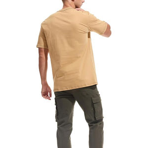 Camiseta de algodón transpirable ligera para hombre, cuello redondo liso, manga corta, estilo casual, perfecto para el verano, ropa al aire libre - Product Image 2