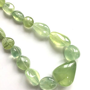 Cuentas Sueltas de Prehnita Natural para la Elaboración de Joyería Fina, Collar de Piedras Preciosas - Product Image 1