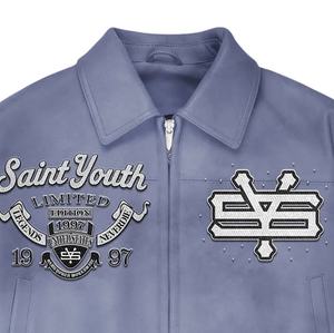 Veste universitaire en laine 100% pour homme et femme, personnalisable avec logo OEM, style streetwear d'hiver, unie et vierge - Product Image 4