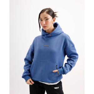 Sweat-shirt décontracté à capuche en polaire bleu cobalt pour femme, respirant et essentiel pour la saison d'automne - Product Image 2