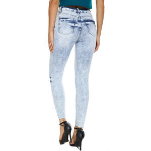 Jeans respirants à jambe droite pour femmes, pantalons en denim délavé, coupe ajustée et personnalisés pour femmes. - Product Image 6