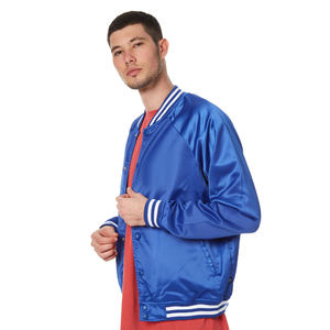 Chaqueta Bomber de Satén con Triple Abotonadura para Hombre, a la Moda, Personalizada, 100% Fibra de Poliéster, Casual, Impermeable, para Invierno - Product Image 3