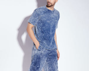 Dikson Deportes de primera calidad Heavyweight Acid Wash Camiseta 100% algodón de gran tamaño Camiseta Vintage en blanco personalizada para hombres - Product Image 2