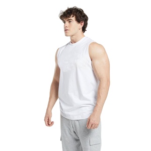 High Quality Casual Men's Gym Tank Top Knitted Quick-drying Breathable Cotton Spandex <b>Polyester</b> Customizable Colors Sizes - Product Image 1