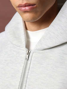 เสื้อฮู้ดผ้าฝ้ายหนาแบบมีซิปสำหรับผู้ชาย, เสื้อครอปโอเวอร์ไซส์โอเวอร์ไซส์ออกแบบโลโก้ได้ตามต้องการ - Product Image 4