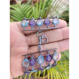 925 <b>Silver</b> <b>Bracelet</b> with Amethyst & Blue Topaz Gift for Any Occasion - Product Image 4