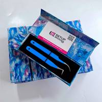 Nouveau style GETUP BROSONS IMPEX Boîte incurvée en acier inoxydable anti-magnétique et anti-statique avec revêtement en poudre bleue et découpe étoilée à 90 degrés