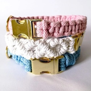 Collar de macramé hecho a mano para perro, elegante accesorio bohemio para mascotas, duradero, ajustable, cómodo para perros pequeños, medianos y grandes - Product Image 3