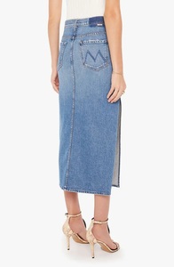 Nouveauté Jupe décontractée pour femmes, logo personnalisé, jeans en coton denim pour femmes et filles adultes, vêtements de rue longs pour l'extérieur - Product Image 5