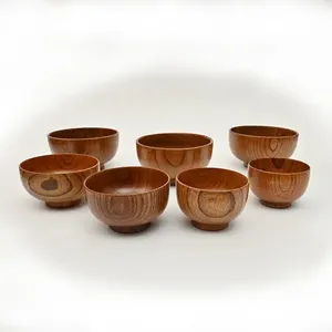 Handmade Vintage Style round <b>Mango</b> <b>Wood</b> Rice <b>Bowl</b> Simple Serving <b>Bowl</b> for Kitchen or Home Use Worldwide Supply - Product Image 1