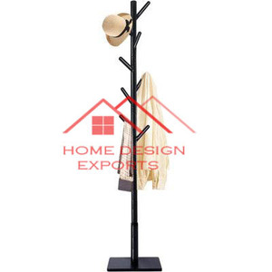 Golden Metal Iron Freestanding Floor Coat Rack With Marble Base Hot Selling Factory Supply American Style - Product Image 4