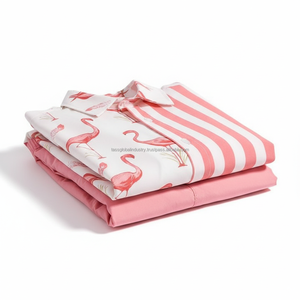 Conjunto de Camisa y Pantalones Cortos de Verano para Hombre, Personalizado OEM, Casual, Transpirable, de Spandex/Algodón, con Cuello de Botones en Degradado - Product Image 6