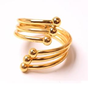 Rond de serviette en métal au design merveilleux avec décoration de table de restaurant et de mariage fini en or Rond de serviette brillant - Product Image 6