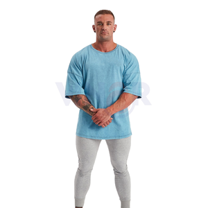 Camiseta personalizada de algodón pesado 100% con serigrafía para hombre, Camiseta larga de gran tamaño con hombros caídos a la moda de alta calidad - Product Image 6