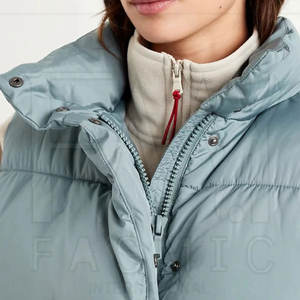 Ropa informal Reversible para mujer Chaleco acolchado Lona a prueba de viento Cierre de cremallera al aire libre con bolsillos de alta calidad - Product Image 5