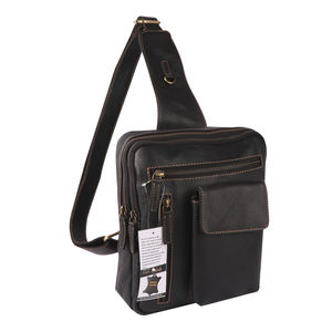 Sac de voyage en cuir véritable pour hommes, fermeture à glissière, style tendance - Product Image 2