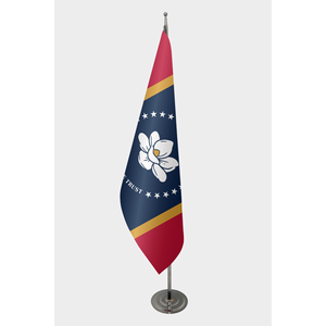 Official Mississippi Indoor <b>Flag</b> with Digital Printing Aluminum or Fiberglass <b>Pole</b> Nylon or Polyester Banners - Product Image 1