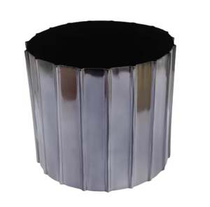 Maceta de Metal decorativa de alta calidad, niquelado negro, aspecto impresionante para interiores y exteriores, hecha a mano, personalizada, al por mayor, abultada - Product Image 4