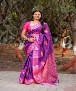 Saree Sari xu hướng mới Cording chuỗi Saree trang phục độc đáo thời trang thêu công việc sarees trên Organza với áo cánh nặng
