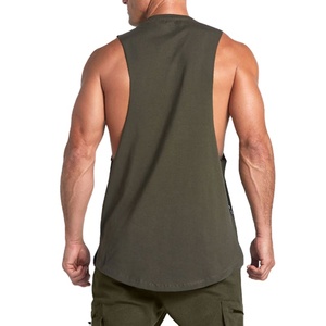 Débardeur personnalisé en tricot uni à découpes latérales, 100 % coton, séchage rapide, gilet de sport respirant, vêtement de fitness et de yoga, débardeur décontracté - Product Image 5