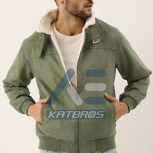 Stylish Winter Jacket For Outdoor Travel And Casual Wear <b>Highlighting</b> Men Suede Leather Jacket With Soft Warm Lining And Modern - Product Image 4