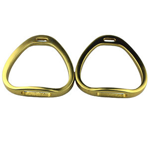 อุปกรณ์ขี่ม้าสแตนเลสคุณภาพสูง ที่พักเท้าม้าสีทอง ป้องกันการลื่น ป้องกันข้อเท้า อุปกรณ์เพื่อความปลอดภัยในการขี่ม้า - Product Image 2