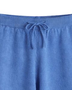 Ensemble pull en tricot bleu personnalisé et pantalon large pour femme, pull à col montant, vêtements de détente confortables pour l'hiver, fabricant personnalisé OEM - Product Image 4
