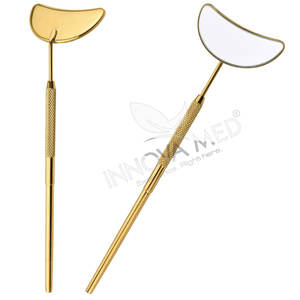 Miroir à cils professionnel avec manche en acier inoxydable robuste, nouveau style croissant, miroirs à pointe fine par innovamed - Product Image 5