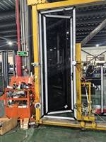 Porte patio française moderne Buildgres en aluminium à double battant, à rupture de pont thermique, avec verre trempé, étanche, pour usage intérieur