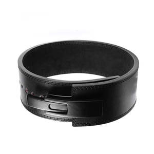 Cinturón de Levantamiento de Pesas de 10 mm de Alta Resistencia, de Cuero Vacuno, con Cierre Antideslizante, Protección Avanzada para Gimnasio y Fitness - Product Image 1