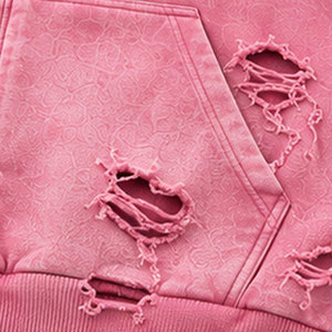 Conjunto de Sudadera con Capucha y Pantalones Cortos de Invierno para Hombre, Calidad Premium, 100% Algodón Felpa, Transpirable, Estilo Urbano, Diseño Desgastado - Product Image 6